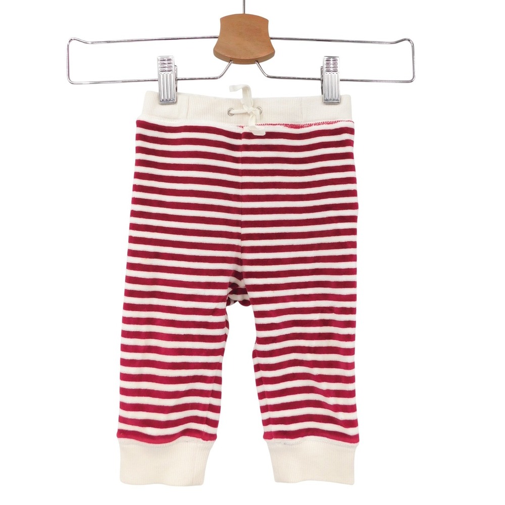 Burberry Children Baby Red White Striped‎ Cotton Blend Pants Size 9M